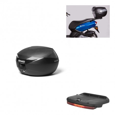 SHAD Baul SH39 carbon + soporte montaje luz de freno KIT-438360