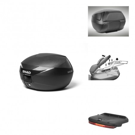 SHAD Baul SH39 carbon + soporte montaje accesorios KIT-438364