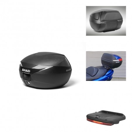 SHAD Baul SH39 carbon + soporte montaje accesorios KIT-438370