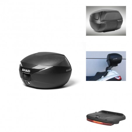 SHAD Baul SH39 carbon + soporte montaje accesorios KIT-438400