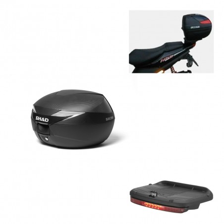 SHAD Baul SH39 carbon + soporte montaje luz de freno KIT-438402