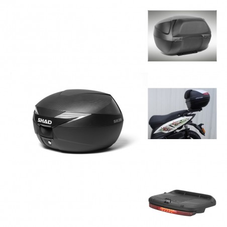 SHAD Baul SH39 carbon + soporte montaje accesorios KIT-438406