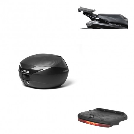 SHAD Baul SH39 carbon + soporte montaje luz de freno KIT-438408
