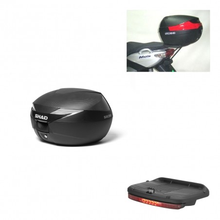 SHAD Baul SH39 carbon + soporte montaje luz de freno KIT-438438