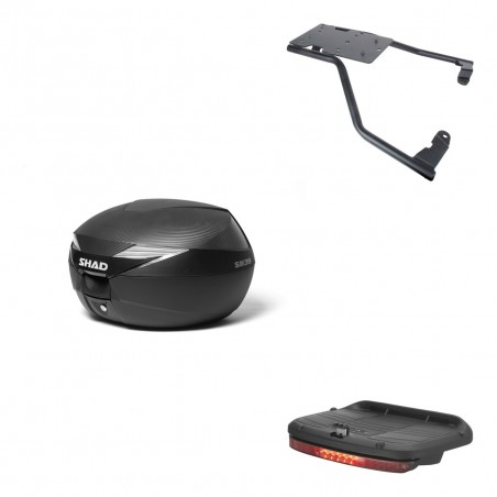 SHAD Baul SH39 carbon + soporte montaje luz de freno KIT-438471