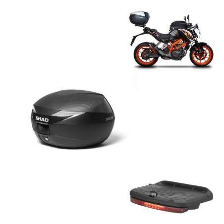 SHAD Baul SH39 carbon + soporte montaje luz de freno KIT-438474