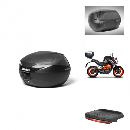 SHAD Baul SH39 carbon + soporte montaje accesorios KIT-438475