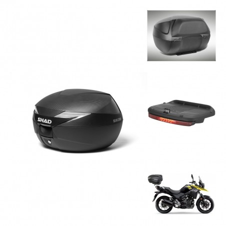 SHAD Baul SH39 carbon + soporte montaje accesorios KIT-438517