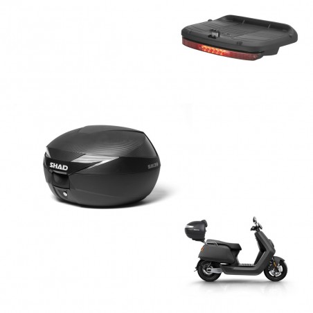 SHAD Baul SH39 carbon + soporte montaje luz de freno KIT-438535