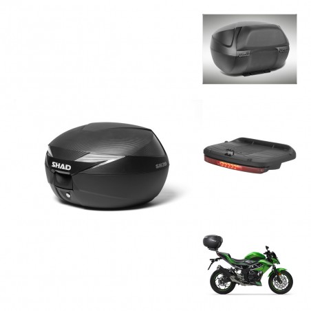 SHAD Baul SH39 carbon + soporte montaje accesorios KIT-438553
