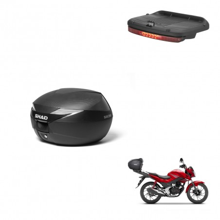SHAD Baul SH39 carbon + soporte montaje luz de freno KIT-438559