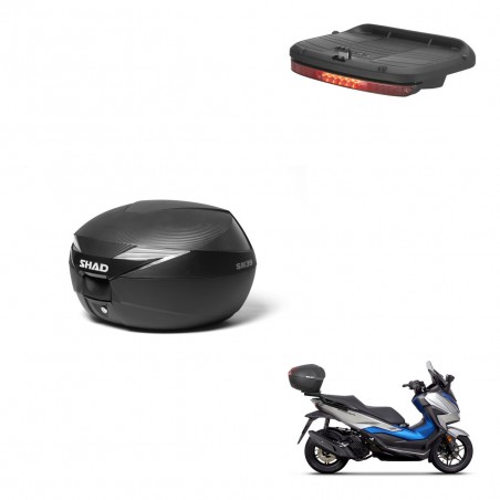 SHAD Baul SH39 carbon + soporte montaje luz de freno KIT-438579