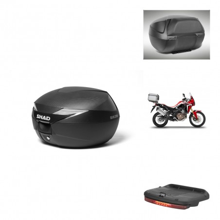 SHAD Baul SH39 carbon + soporte montaje accesorios KIT-438737