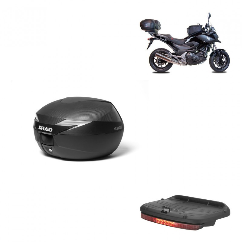 SHAD Baul SH39 carbon + soporte montaje luz de freno KIT-438745