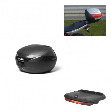 SHAD Baul SH39 carbon + soporte montaje luz de freno KIT-438760