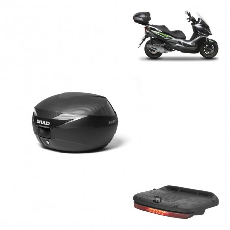 SHAD Baul SH39 carbon + soporte montaje luz de freno KIT-438769