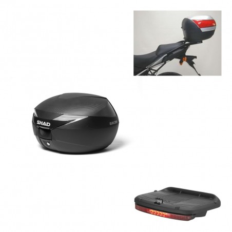 SHAD Baul SH39 carbon + soporte montaje luz de freno KIT-438775