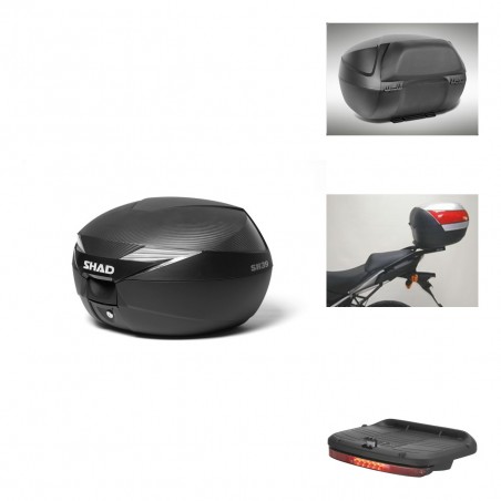 SHAD Baul SH39 carbon + soporte montaje accesorios KIT-438776