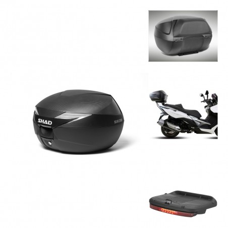 SHAD Baul SH39 carbon + soporte montaje accesorios KIT-438779