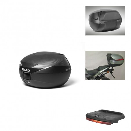 SHAD Baul SH39 carbon + soporte montaje accesorios KIT-438788