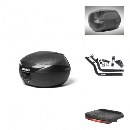 SHAD Baul SH39 carbon + soporte montaje accesorios KIT-438800