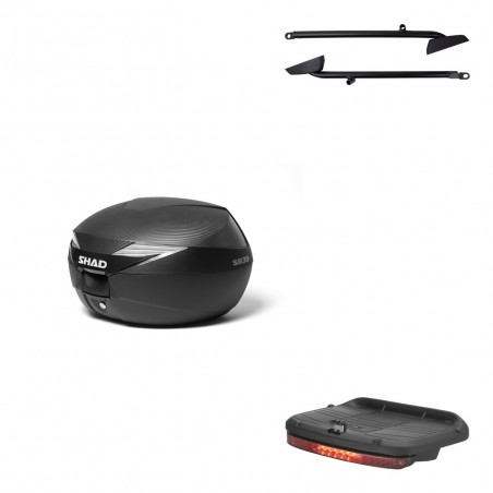 SHAD Baul SH39 carbon + soporte montaje luz de freno KIT-438802