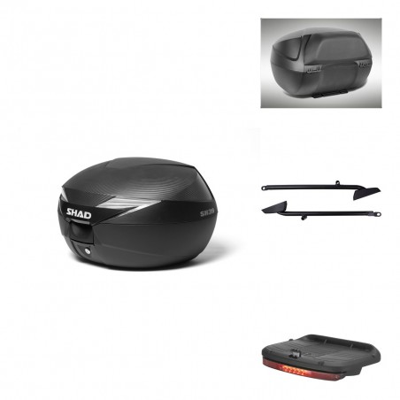 SHAD Baul SH39 carbon + soporte montaje accesorios KIT-438803