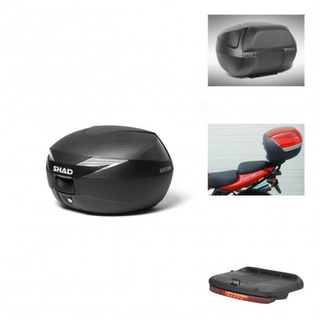 SHAD Baul SH39 carbon + soporte montaje accesorios KIT-438833