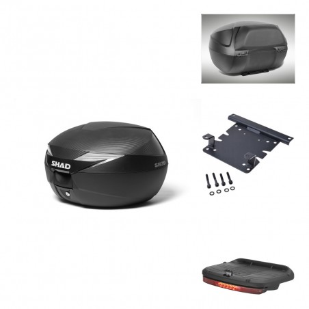 SHAD Baul SH39 carbon + soporte montaje accesorios KIT-438869