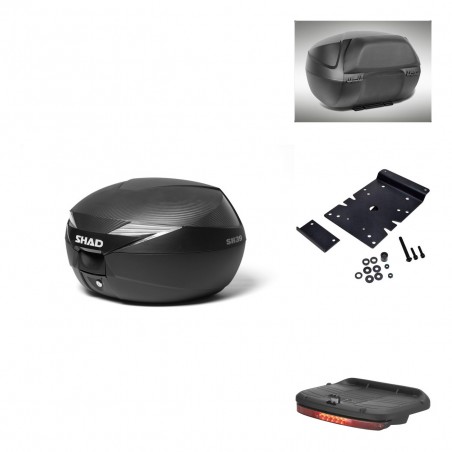 SHAD Baul SH39 carbon + soporte montaje accesorios KIT-438878