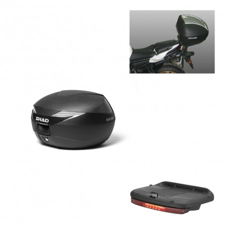 SHAD Baul SH39 carbon + soporte montaje luz de freno KIT-438883