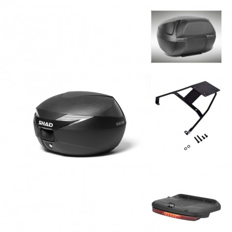 SHAD Baul SH39 carbon + soporte montaje accesorios KIT-438899