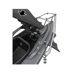 SHAD Baul trasero + parrilla soporte montaje accesorios TR37 TERRA KIT-446831