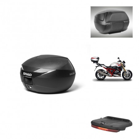 SHAD Baul SH39 carbon + soporte montaje accesorios KIT-438926