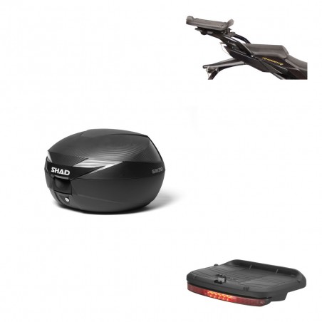SHAD Baul SH39 carbon + soporte montaje luz de freno KIT-438928