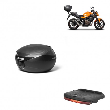 SHAD Baul SH39 carbon + soporte montaje luz de freno KIT-438973