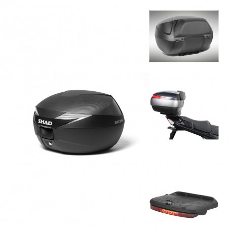 SHAD Baul SH39 carbon + soporte montaje accesorios KIT-438990