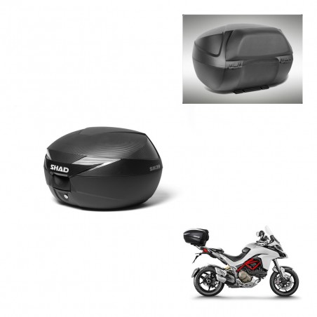 SHAD Baul SH39 carbon + soporte montaje respaldo KIT-439006