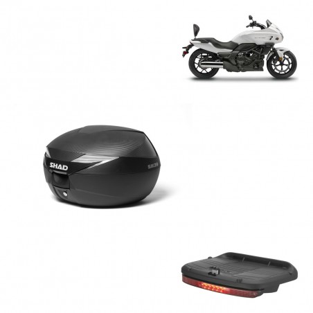 SHAD Baul SH39 carbon + soporte montaje luz de freno KIT-439009