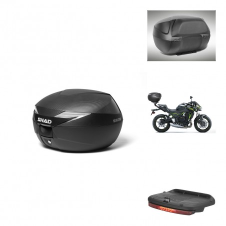 SHAD Baul SH39 carbon + soporte montaje accesorios KIT-439015