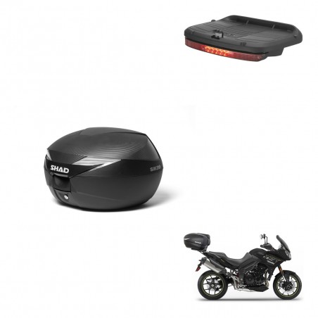 SHAD Baul SH39 carbon + soporte montaje luz de freno KIT-439053