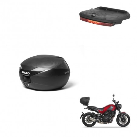 SHAD Baul SH39 carbon + soporte montaje luz de freno KIT-439069