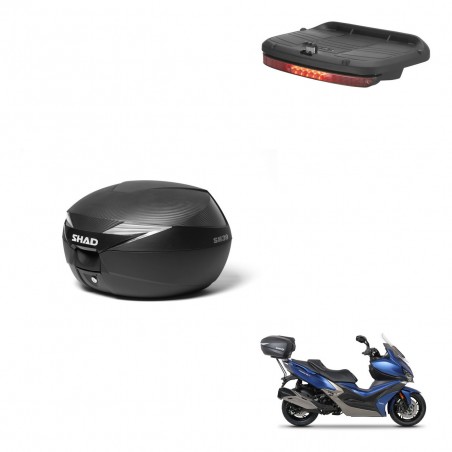 SHAD Baul SH39 carbon + soporte montaje luz de freno KIT-439081