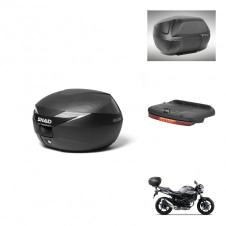 SHAD Baul SH39 carbon + soporte montaje accesorios KIT-439091