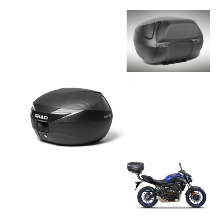 SHAD Baul SH39 carbon + soporte montaje respaldo KIT-439102