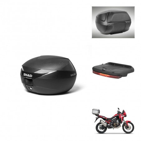 SHAD Baul SH39 carbon + soporte montaje accesorios KIT-439155