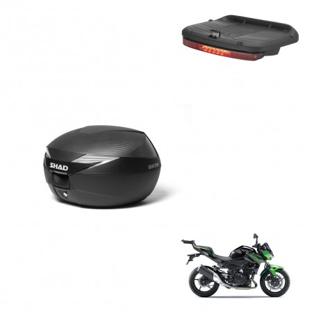 SHAD Baul SH39 carbon + soporte montaje luz de freno KIT-439161