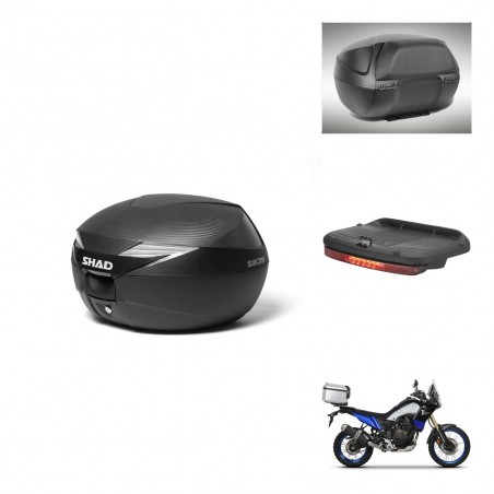 SHAD Baul SH39 carbon + soporte montaje accesorios KIT-439171