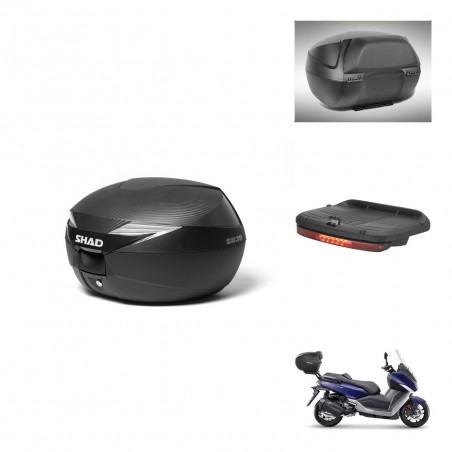 SHAD Baul SH39 carbon + soporte montaje accesorios KIT-439215