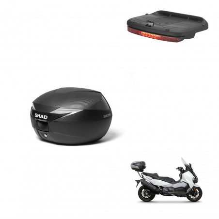 SHAD Baul SH39 carbon + soporte montaje luz de freno KIT-439217